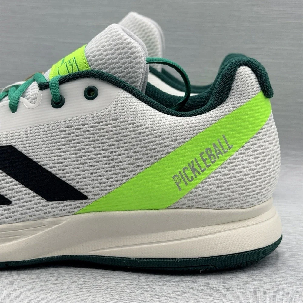 Adidas Men's 12 Pickleball  Shoes White Green Courtflash Tennis HC JQ0695